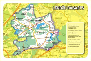 Lendžu pagasta karte