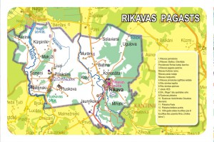 Rikavas pagasta karte