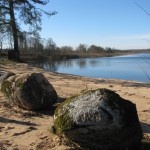 Labiekārtotā teritorija Vērēmu pagastā pie Adamovas ezera Vecborisovā.